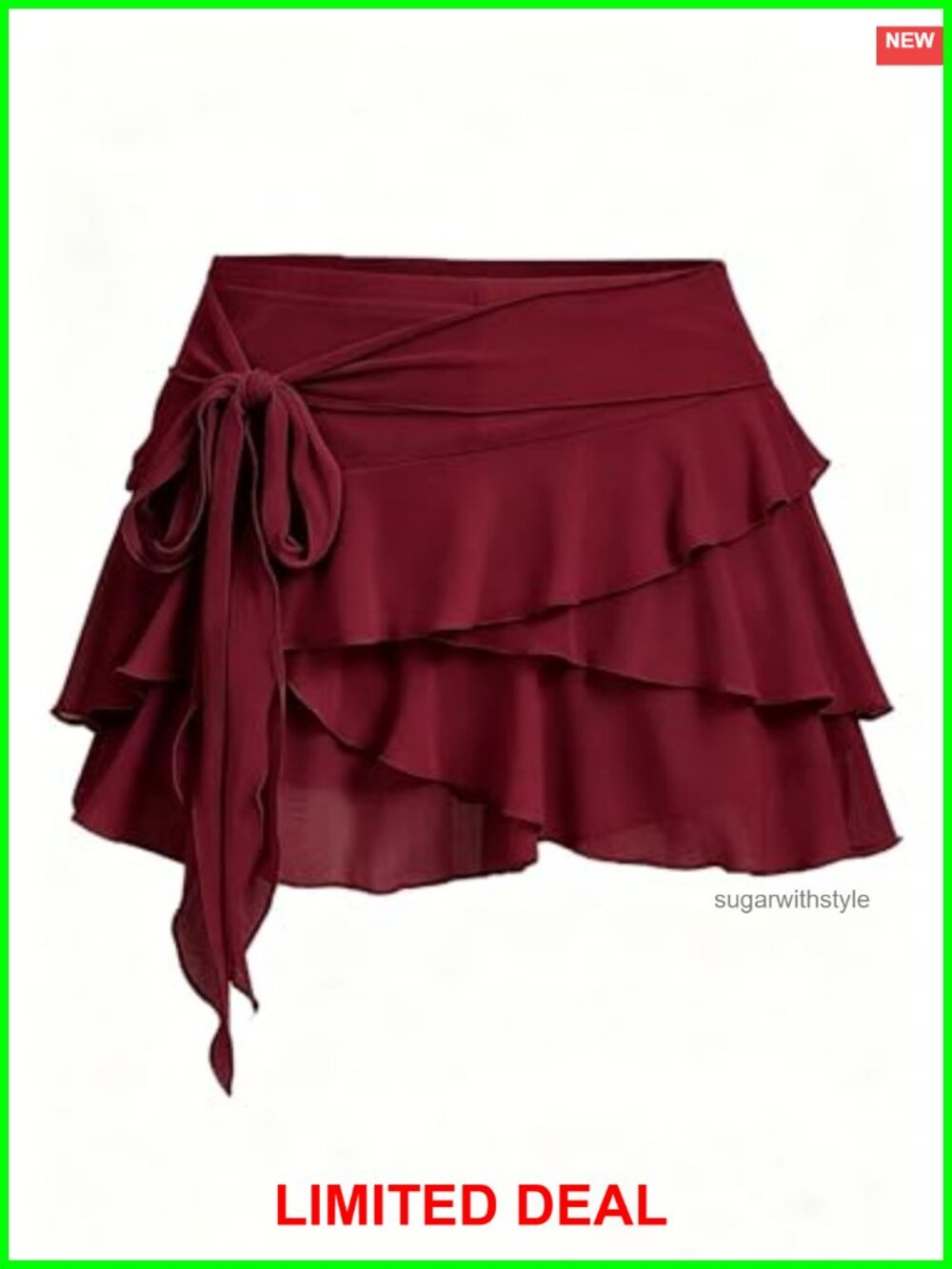 Women's Y2K Mesh Ruffle Mini Skort with Shorts Flowy Pleated